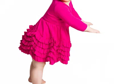 Lemon Loves Layette Babies' Jada Dress In Hot Pink