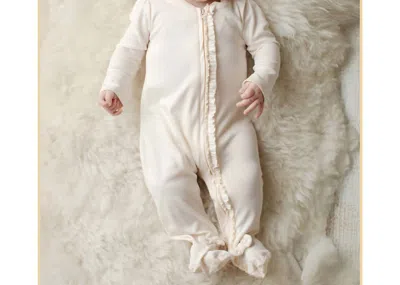 Lemon Loves Layette Kids' Newborns And Baby Girls' Lulu Romper In Eggnog Beige In Neutral