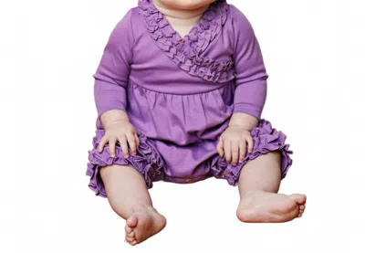 Lemon Loves Layette Kids' Newborns And Baby Girls Olivia Romper In Amethyst In Purple