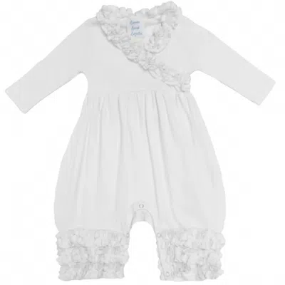 Lemon Loves Layette Kids' Newborns And Baby Girls Olivia Romper In White