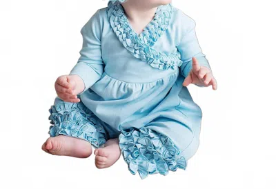 Lemon Loves Layette Kids' Olivia Romper In Cindererlla Blue
