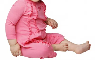 Lemon Loves Layette Kids' Victoria Romper In Pink Lemonade