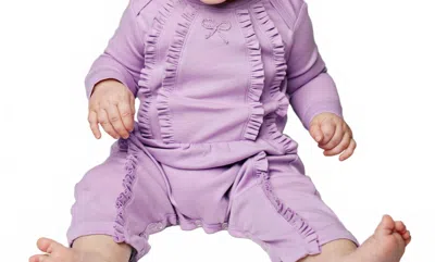 Lemon Loves Layette Kids' Victoria Romper In Sheer Lilac In Purple