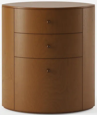 Pre-owned Lemon Observer Nightstand Warm Brown Birch Designed By Yaniv Chen Made In Portugal