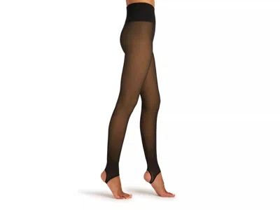 Lemon Opaque Fleece Lined Tights In Sand