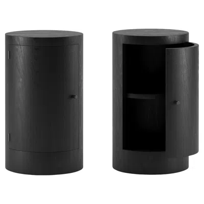Pre-owned Lemon Pair Of Constant Night Stands In Ebonised Ash Wood By Master Studio For  In Brown