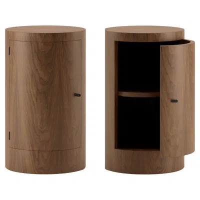 Pre-owned Lemon Pair Of Constant Night Stands In Walnut By Master For  In Brown