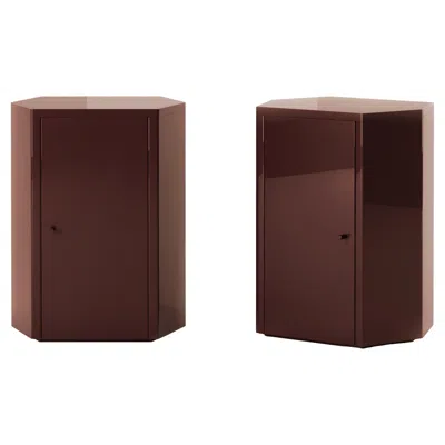 Pre-owned Lemon Pair Of Park Night Stands In Noir Oxblood Lacquer By Yaniv Chen For  In Red