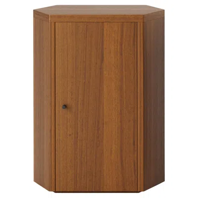 Pre-owned Lemon Park Night Stand Single Right Unit In Oiled Iroko Wood By Yaniv Chen For  In Brown