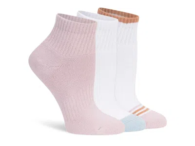 Lemon Powder Cush Quarter Ankle Socks 3 Pack In Multi