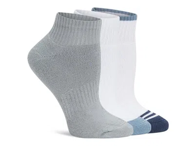 Lemon Powder Cush Quarter Ankle Socks 3 Pack In White
