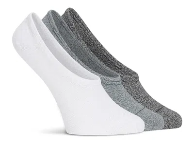 Lemon Powder No Show Liners 3 Pack In Gray