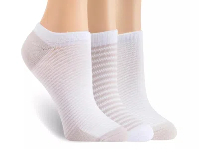 Lemon Powder Soft No Show Socks 3 Pack In White