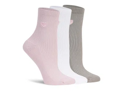 Lemon Power Lover Quarter Socks 3 Pack In Pink