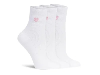 Lemon Power Lover Quarter Socks 3 Pack In White