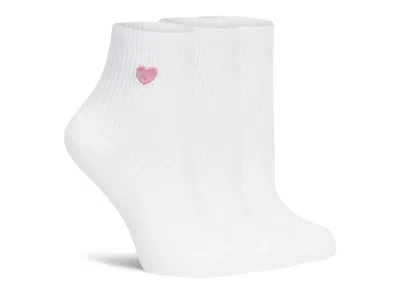 Lemon Power Lover Quarter Socks 3 Pack In White