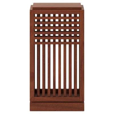 Pre-owned Lemon Riviera Plinth Short In Oiled African Mahogany Designed By Yaniv Chen For  In Brown