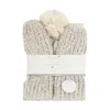 LEMON SNOW STORM BEANIE AND MITTEN SET IN WHITE TRADITIONAL