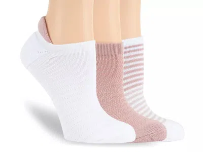 Lemon Stripe No Show Socks 3 Pack In White