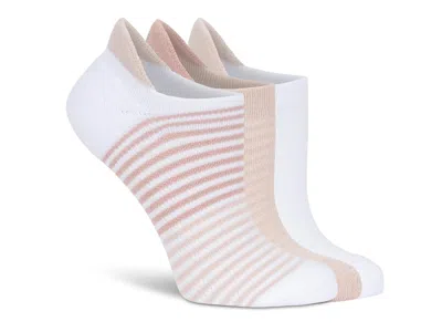 Lemon Stripe No Show Socks 3 Pack In Pink
