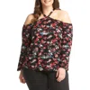 Lemon Tart Lydia Cold Shoulder Top In Floral