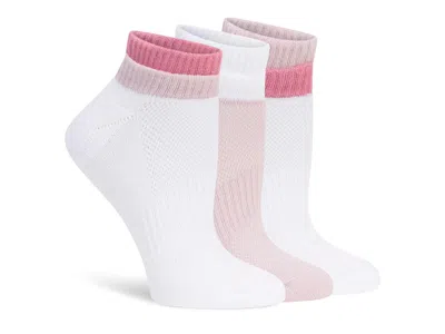 Lemon Twin Cuff Powder No Show Socks 3 Pack In Pink