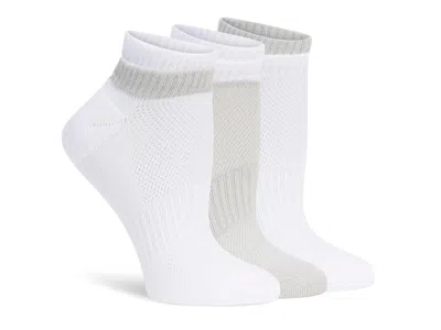 Lemon Twin Cuff Powder No Show Socks 3 Pack In White