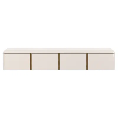 Pre-owned Lemon Various Positions Wall Server In Cream Lacquer With Oxidised Brass Hardware In White