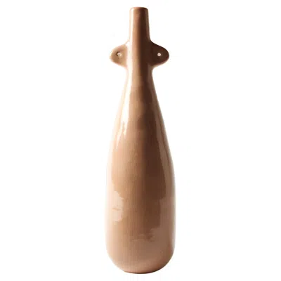Pre-owned Lemon Vessel 05 In Smooth Stoneware Clay. Handmade By Jade Paton For  In Green