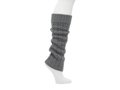 Lemon Weekend Cable Knit Leg Warmers In Gray