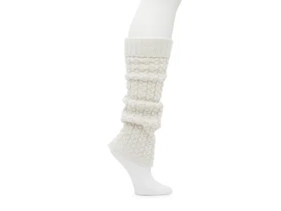 Lemon Weekend Cable Knit Leg Warmers In White