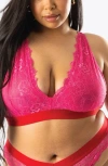 Lemonade Dolls Lace Full Cup Bralette In Pink