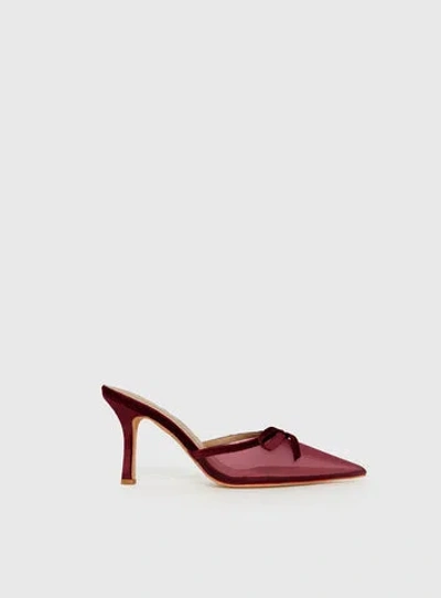 Lemonade Lavon Pointed Toe Heels In Burgundy