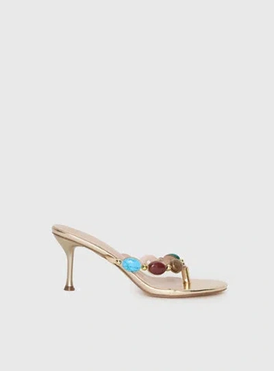 Lemonade Nina Bead Heels In Neutral