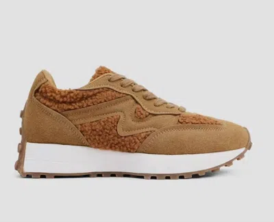 Lemonade Women's Leni Sherpa Sneaker In Chestnut In Brown