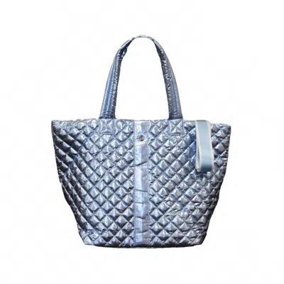 Lemonbella Women's Debra Diamond Quilted Nylon Tote Bag In Ice Blue