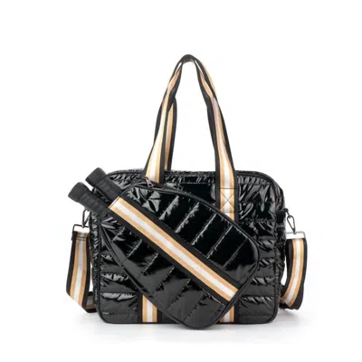 Lemonbella Women's Puffer Pickle Ball Bag In Black