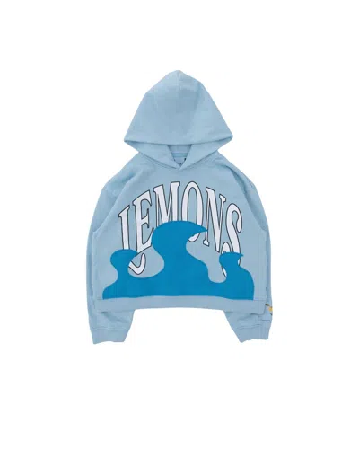 Lemons On Fire Women's Graphic Logo Hooded Sweatshirt In Blue