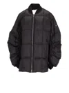 Lempelius Quilted Down Zip-up Jacket In Black