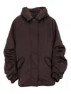 Lempelius Hooded-padded Jacket In Brown