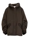 Lempelius Hooded Padded Jacket In Brown