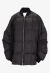 Lempelius Quilted Down Zip-up Jacket In Black