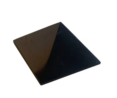 Lemuria Store Black Shungite Pyramid Smooth - Emf Protection Grounding Healing