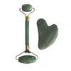 Lemuria Store Green Aventurine Gua Sha & Roller In Green