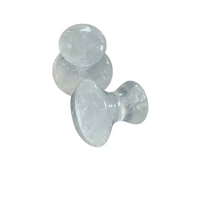 Lemuria Store Neutrals Clear Quartz Eye Massage Tool In White