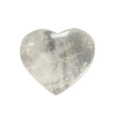 Lemuria Store Neutrals Clear Quartz Heart In Green