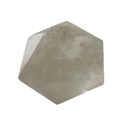 Lemuria Store Neutrals Clear Quartz Pyramid Star In Gray