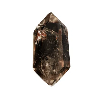 Lemuria Store Neutrals Double Terminated Smoky Quartz Polished Point In Green