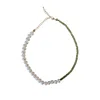 Lemuria Store Women's Green / White Peridot & Baroque Pearl Necklace In Multi