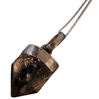 Lemuria Store Women's Neutrals Rutilated Quartz Pendant Necklace